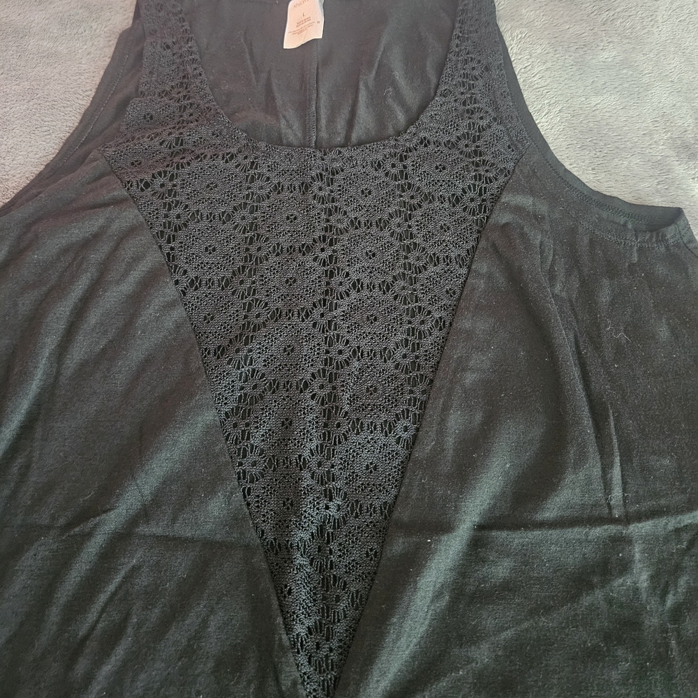 Xhilaration Black Lace Tank Top